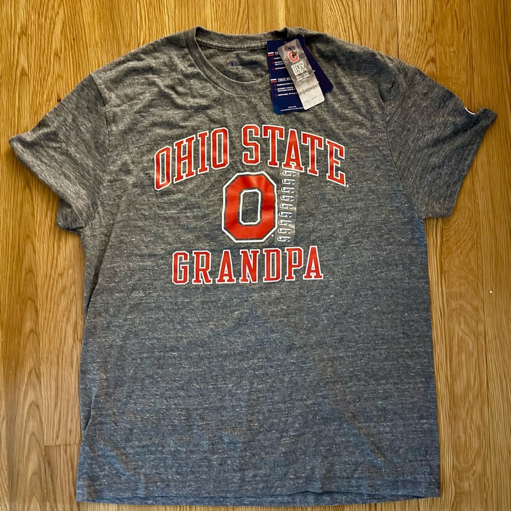 Champion Gray Ohio State Grandpa Tee